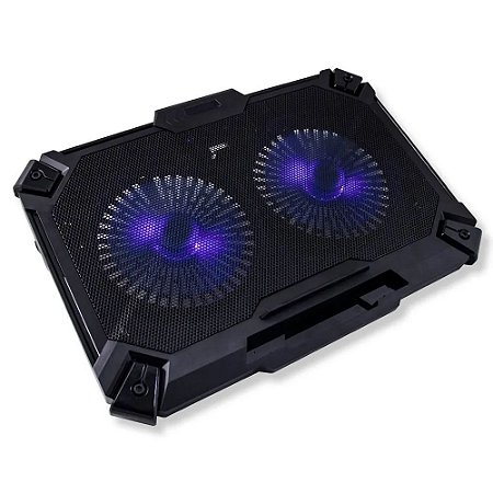 Base Para Notebook Refrigerada Cool Cold Regulável 2 Coolers 1200Rpm 2 Usb