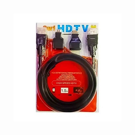 Kit Cabo HDMI 3 Em 1 HDTV Adaptadores Mini E Micro HDMI Cabo De 1,5M
