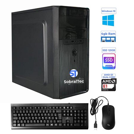 Computador SobralTec Dual Core J3060 -HD SSD 120 Gb -Memória 4 Gb Com Teclado e Mouse/2