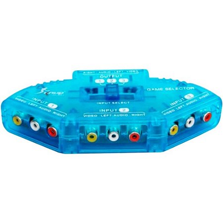 Chaveador Rca Av Áudio e Vídeo 3 Entrada 1 Saída Cabo Rca Xtrad Xd-5209 - Varias Cores