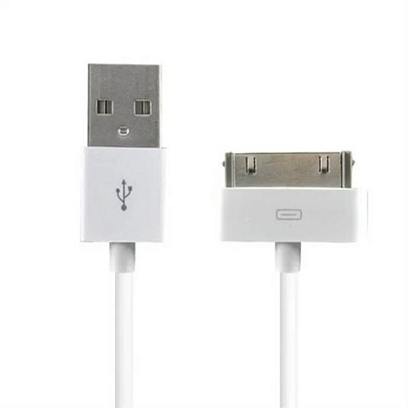 Cabo Iphone Usb Para Dock 30 Pinos Branco 3 Metros Ecooda EC-568-4G