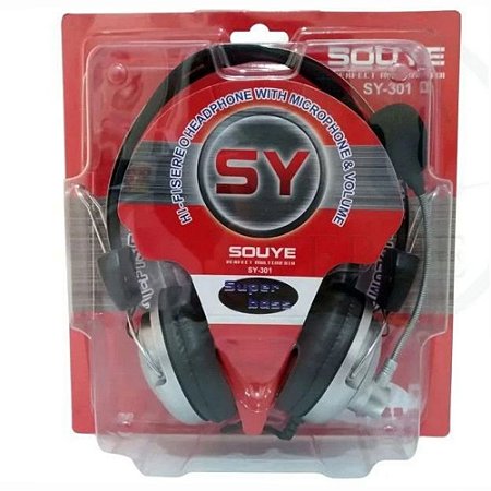 Headset super bass SY-301 Souye Com Microfone