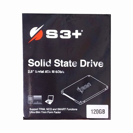 HD SSD S3+ 120gb Sata 3 6Gb/s Trim NCQ  Smart Ultra Slim 2.5" S3ssdc120xeu