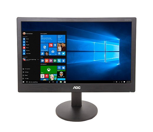 Monitor Led 15,6" Widescreen Vga Preto AOC E1670swu-e