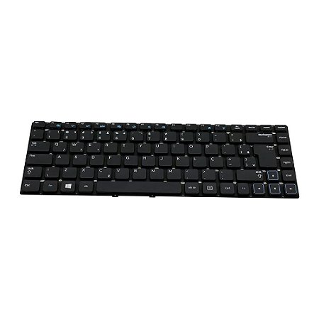 Teclado Notebook Samsung Np300E4A Preto Br Uk Style -Sem Frame - 2 Holes In Flat