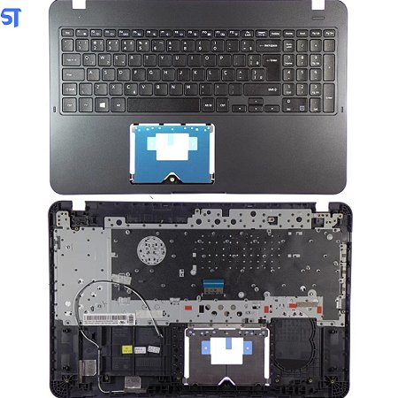 Teclado Notebook Samsung NP350XAA - Com Topcover S/ TouchPad - Preta