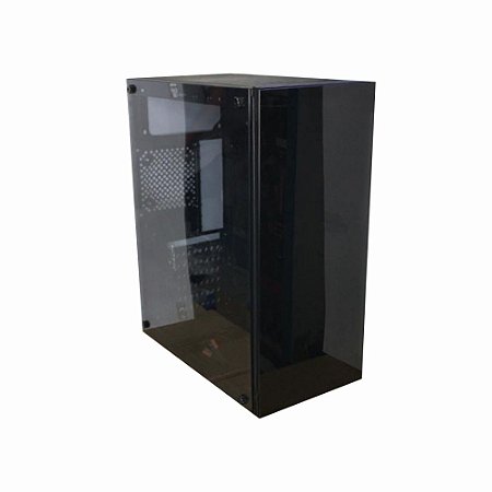 Gabinete Gamer SobralTec Preto Com Lateral e Frontal Em Vidro - GA177  Sem Fonte