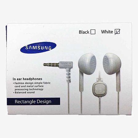 Fone De Ouvido Samsung Design Retangular Ear Headphones Estéreo