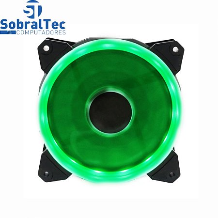 Cooler Fan 12cm Com 15 Leds 12V Hidráulico 1200Rpm Verde Hoopson GT-120A-D