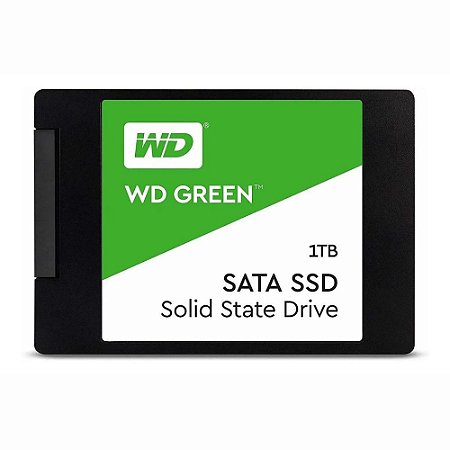 HD SSD WD Green 1TB SATA Leitura 545Mbps Gravação 430Mbps Western Digital WDS100T2G0A