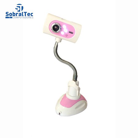 Webcam Pc Camera De Mesa Com Leds e Microfone 480p USB 2.0 Foco Manual 15Mp F-19