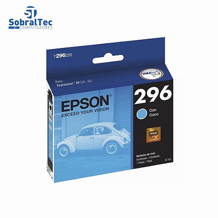 Cartucho de Tinta Epson 296 Azul 250 Paginas T296220 BR