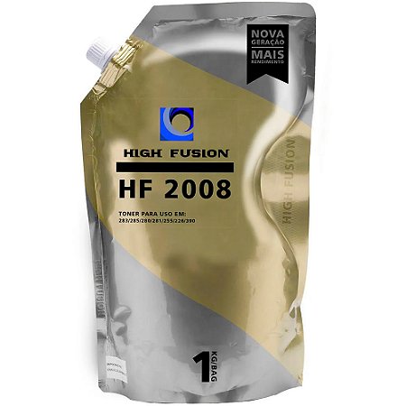 Refil Pó Para Recarga de Toner HP - HF2008 HF1908, 35a/85a/36a Alta e Baixa High Fusion Bag 1 kg