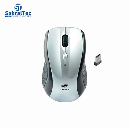 Mouse Sem Fio Wifi 1600dpi Para Computador e Notebook 2.4ghz C3Tech M-w012si