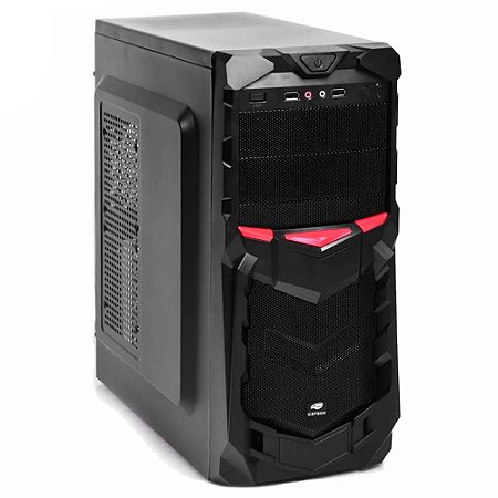 Gabinete Gamer ATX, Mid Tower, Sem Fonte, C3tech, MT-G50BK, Vermelho