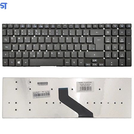 Teclado Notebook Compativel Com Acer Aspire V3-531 V3-551 V3-571 - Black - Br Uk Style