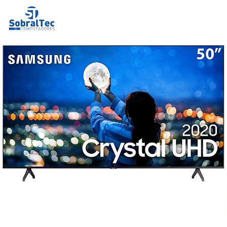 Smart TV LED 50" UHD 4K Samsung 50TU7000 Crystal UHD, HDR, Borda Infinita, Controle Remoto Único, Bluetooth, Visual Livr
