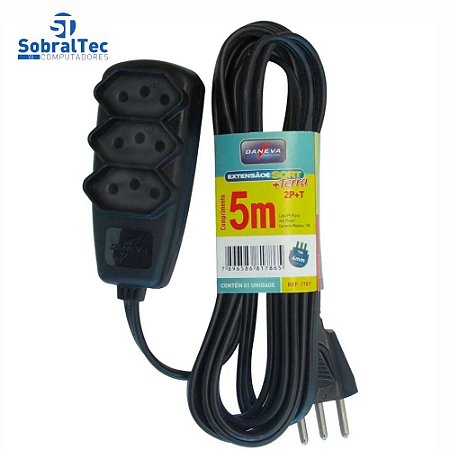 Extensão Elétrica 5 M Legrand 10A Com 3 Tomadas