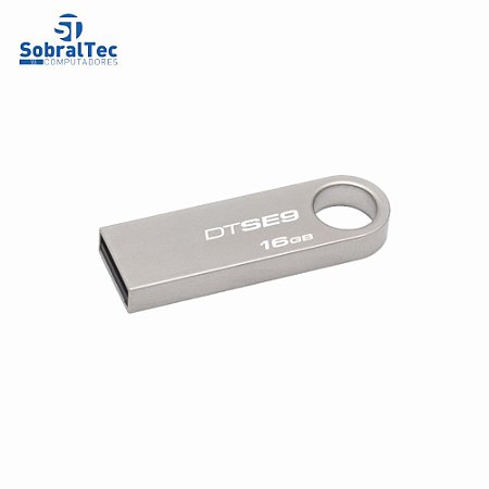 Pen Drive Kingston 16Gb Usb 2.0 Prata Plug And Play DataTraveler SE9 DTSE9H/16GBZ