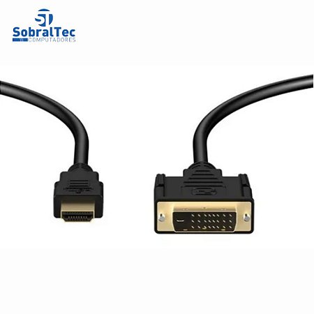 Cabo Hdmi Macho Para Dvi 24+1 Macho 1,5Mt Conectores Dourados ANNNWZZD