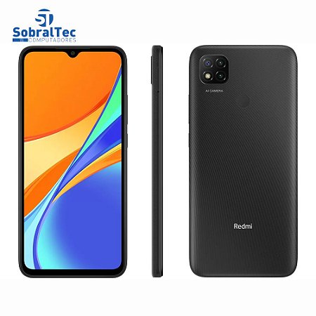 Smartphone Xiaomi Redmi 9C 64GB Cinza 4G Octa-Core - 3GB 6,53” Câm. Tripla + Selfie 5MP Dual Chip