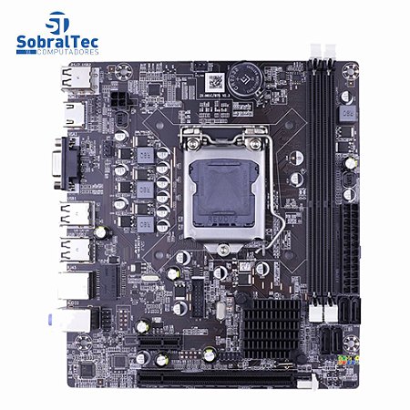 Placa Mãe H61 LGA 1155 DDR3 Dual Channels Memória 16G Preto Wovibo Computer Store