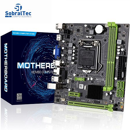 Placa Mãe H61 LGA 1155 DDR3 Dual Channels Memória 16G Wovibo Computer Store