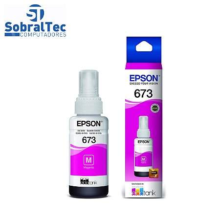 Refil de Tinta Epson 673 Vermelho 5.400 Paginas T673320 AL