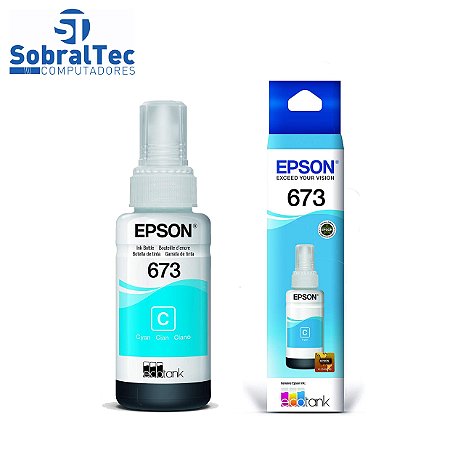 Refil de Tinta Epson 673 Azul Claro 5.400 Paginas T673520 AL