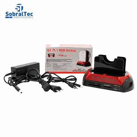Docking Station Unidade De Disco Rígido Interno Duplo Caso HDD Enclosure Sata Para 2,5 "3,5" SATA Para USB 2.0