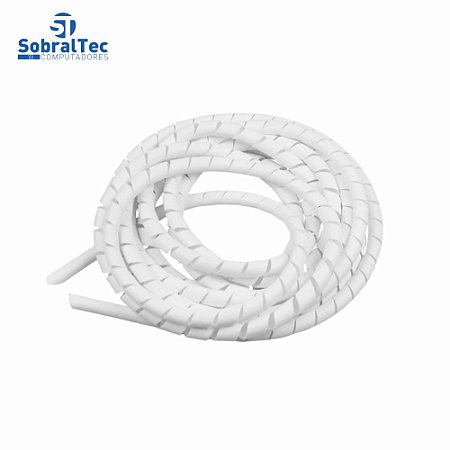 Organizador de Cabos Espiral 3/4 Branco 3,0M