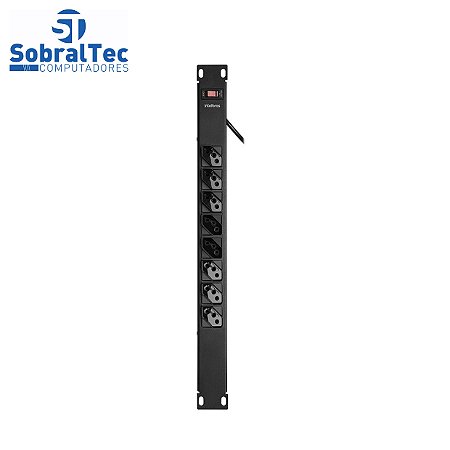 Protetor Eletrônico Com 8 Tomadas para Rack - EPR 208 + Intelbras