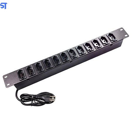 Régua Rack 19 Com 12 Tomadas 1MT 20A Emplac