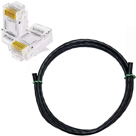 Cabo de Rede Patch Cord Cat5 6 - 3 Metros