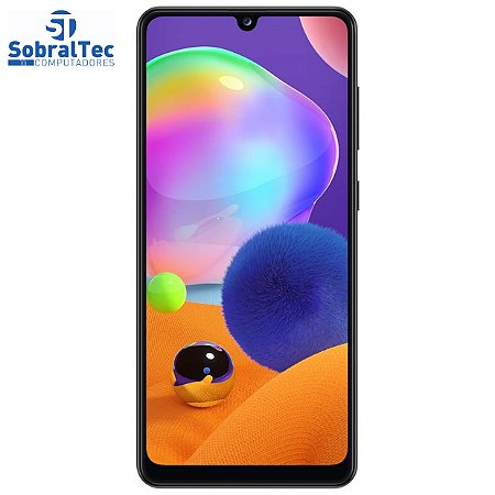 Smartphone Samsung Galaxy A31 128GB Preto 4G - Octa-Core 4GB RAM Tela 6,4” Câm.Quádrupla + Selfie