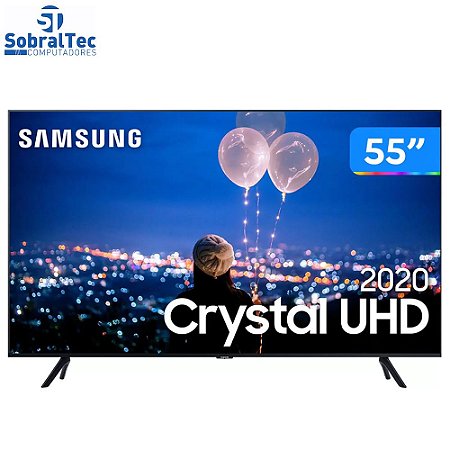 Smart TV Crystal UHD 4K LED 55” Samsung - 55TU8000  Borda Ultrafina Wi-Fi Bluetooth HDR 3 HDMI 2 USB