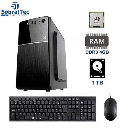 Computador Core i3- 3220- Gaginete Micro-Atx Mt-24V2BK-HD 1TB - Memória Ram 4GB Com Teclado e Mouse