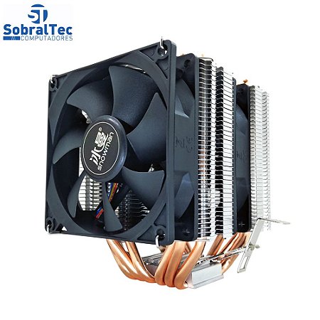 Cooler FAN Gamer  Azul Para Processador Intel e AMD M-X6 Boneco De Neve