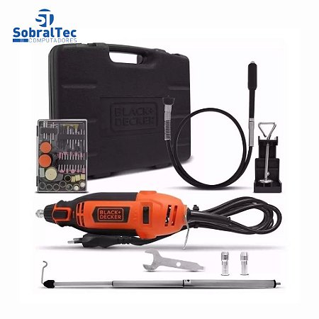 Kit Micro Retífica Com 113 Acessórios Rt18ka 220v Black Decker - Blackedecker