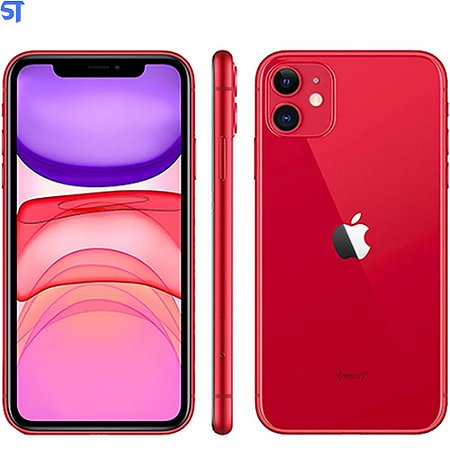 iPhone 11 ,128 GB  Tela de 6,1”, 4G, e Câmera de 12 MP - MHDK3BR/A - Vermelho -Apple