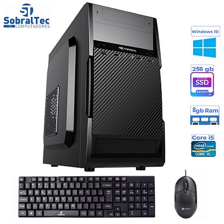 Computador Core i5-3330S-HD SSD 256GB -Memória Ram 8GB -Teclado e Mouse- Windows 10