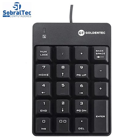 Teclado Numérico USB Goldentec TNG01 Preto