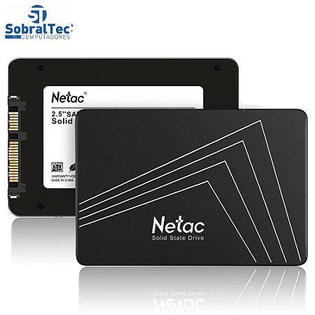 HD SSD 120GB Sata 3 500mb/s para Leitura e 350mb/s para Gravação Netac Black