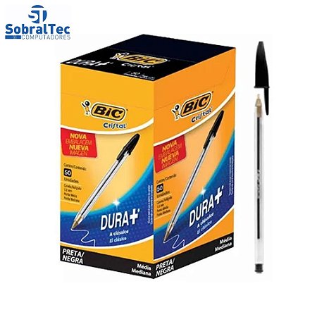Caneta Esferografica Bic Cristal Dura+ 1.0 mm Preta