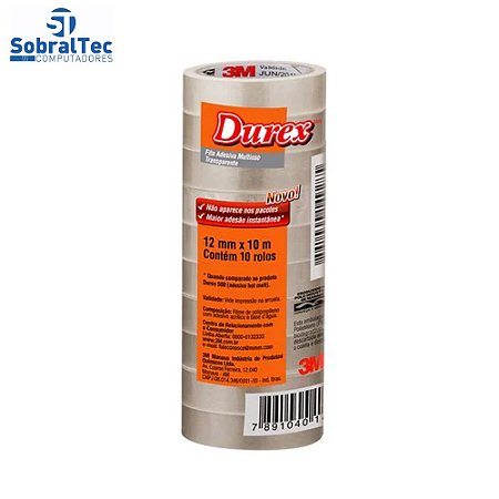 Fita Adesiva Durex Transparente 12 mm x 10 m
