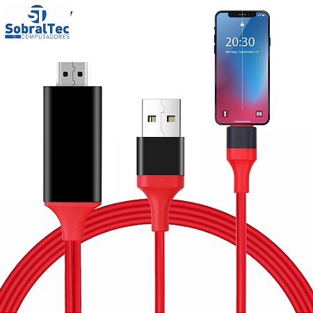 Cabo Hdmi Para Celular Hdtv Iphone 5,5s, 6, 6s, Plus ,7, 7 Plus Ipad Para Tv