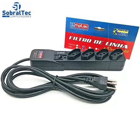 Protetor Eletrico Super Premium 4 Tomadas 3 Metros Emplac