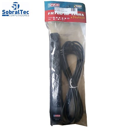 Protetor Eletrico Super Premium 8 Tomadas 5 Metros Emplac
