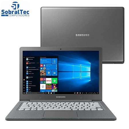 Notebook Samsung Dual Core 4GB 64GB SSD Tela Full HD 13.3” Windows 10 Flash F30 NP530XBB-AD1BR