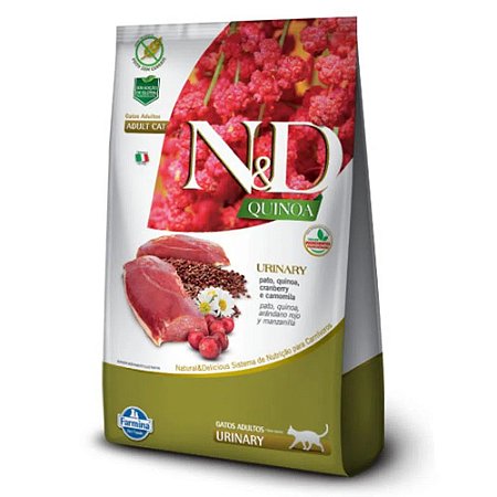 Ração N&D Quinoa Urinary Gatos Adultos Pato 400g - Farmina